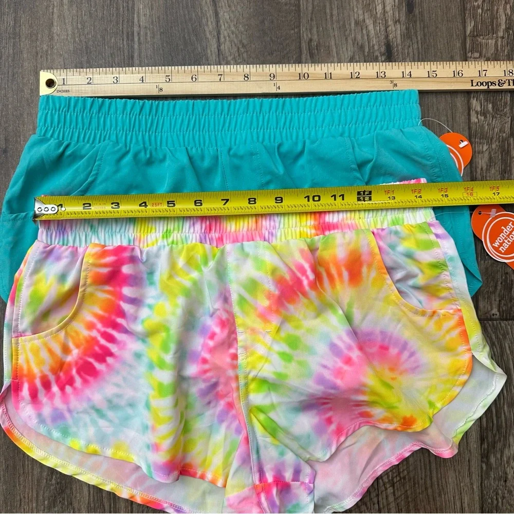 Wonder Nation UPF 50+ 4-way Stretch Girls Shorts Size XL/XXL Bundle of 2